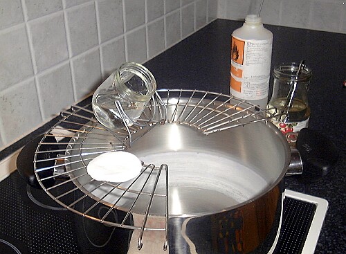 steriles destilliertes Wasser abstellen