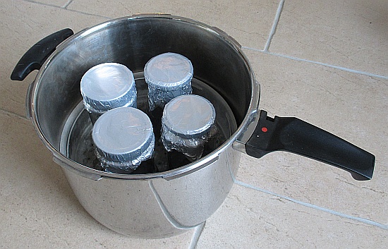 Gläser i Druckkochtopf